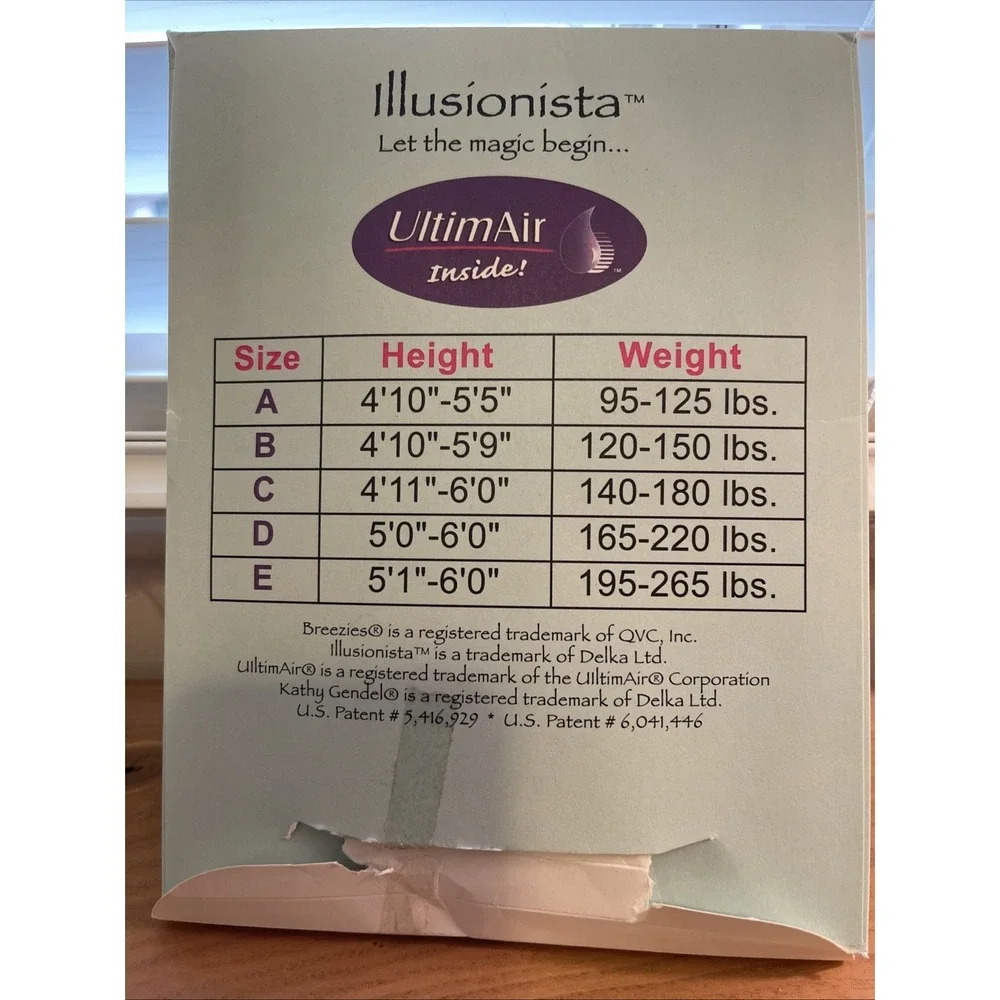 Lot of 2 Pairs NEW black & espresso‎ tights~Breezies Illusionista Size D